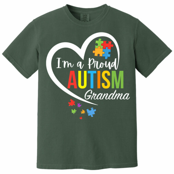 Im A Proud Grandma Love Heart Autism Awareness Puzzle Autism - Personalized Shirts - Image 14