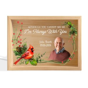 I'm Always With You Cardinal Bird - Personalized Photo Frame Light Box