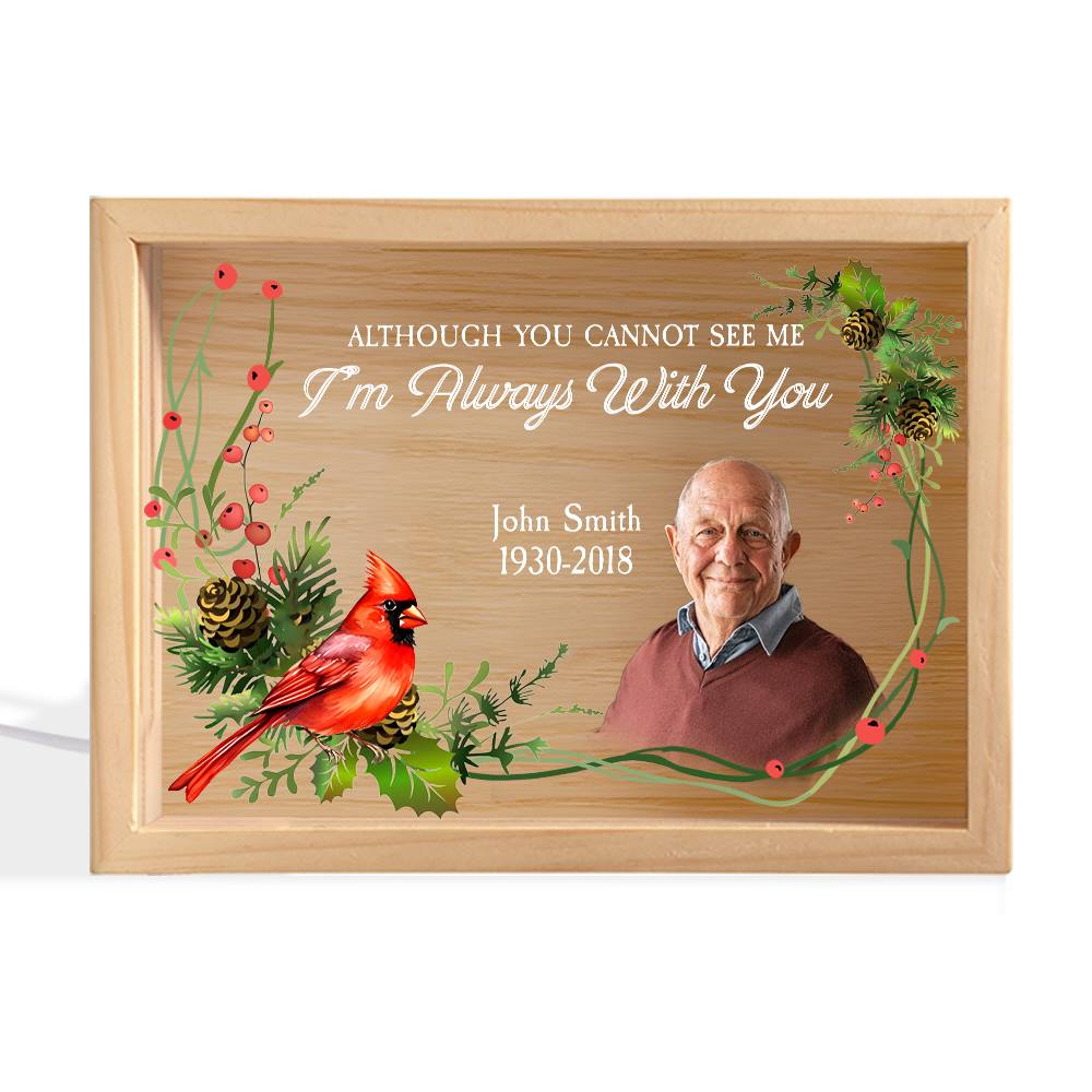 I'm Always With You Cardinal Bird - Personalized Photo Frame Light Box