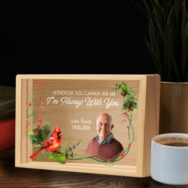 I'm Always With You Cardinal Bird - Personalized Photo Frame Light Box - Image 3