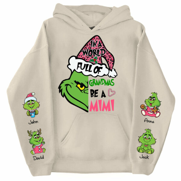 In A Full World Of Grandmas Be A Mimi - Custom Nickname Grandma Shirt With Kids Name Vr2 - Image 2