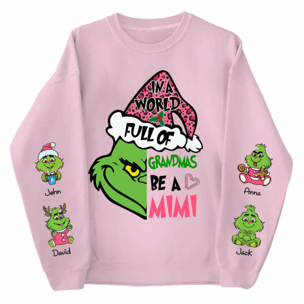 In A Full World Of Grandmas Be A Mimi - Custom Nickname Grandma Shirt With Kids Name Vr2 - Image 5