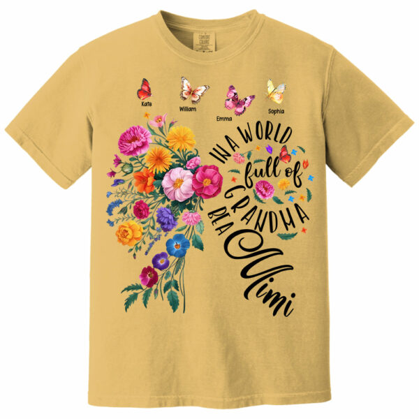 In A World Full Of Grandmas Be A Mimi - Custom Floral Shirt For Grandma NA04 - Image 13