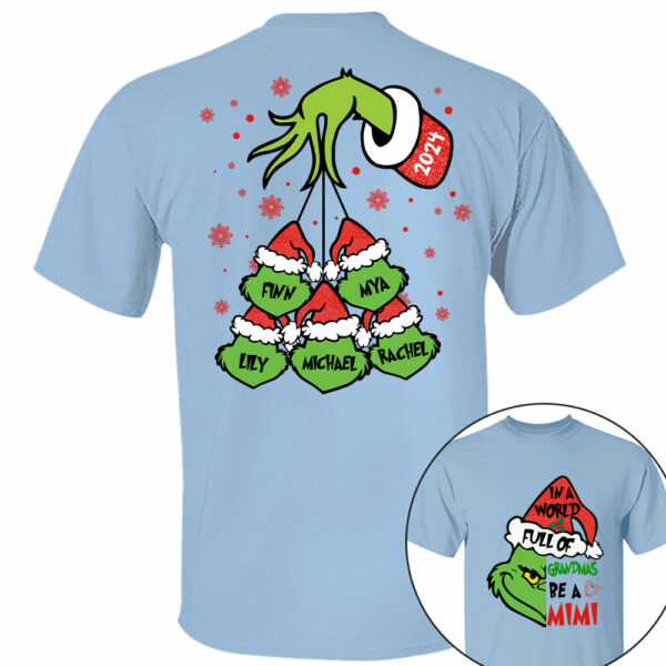 In A World Full Of Grandmas Be A MIMI Shirt - Custom Shirt For Grandma With Kids Name On Back NA04 - Image 5