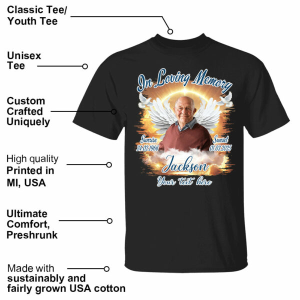 In Loving Memory - Personalized Photo Memorial Shirt Tu24 - Image 2