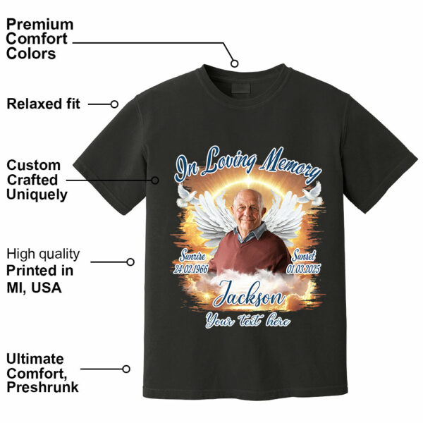 In Loving Memory - Personalized Photo Memorial Shirt Tu24 - Image 3