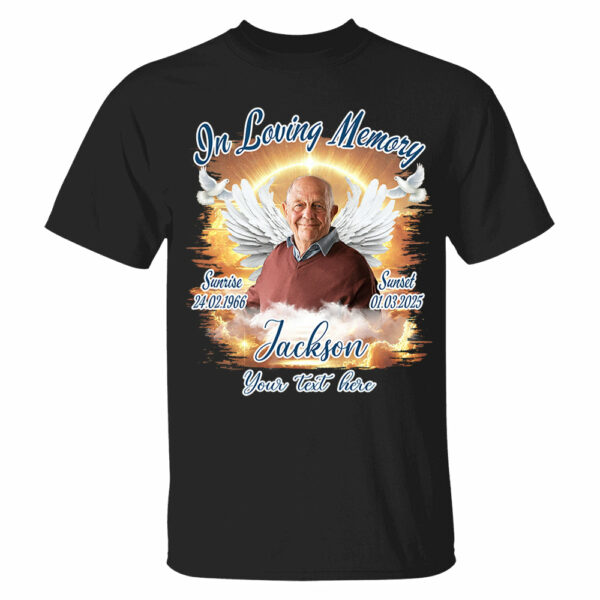 In Loving Memory - Personalized Photo Memorial Shirt Tu24 - Image 5
