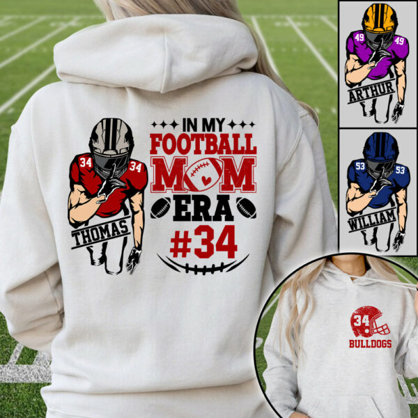 In My Football Mom Era Personalized Cheer Football Shirt