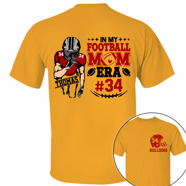 In My Football Mom Era Personalized Cheer Football Shirt - Image 11