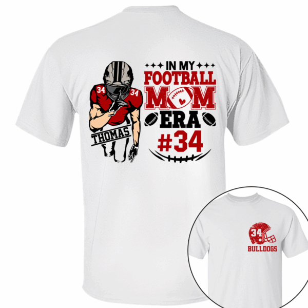 In My Football Mom Era Personalized Cheer Football Shirt - Image 5