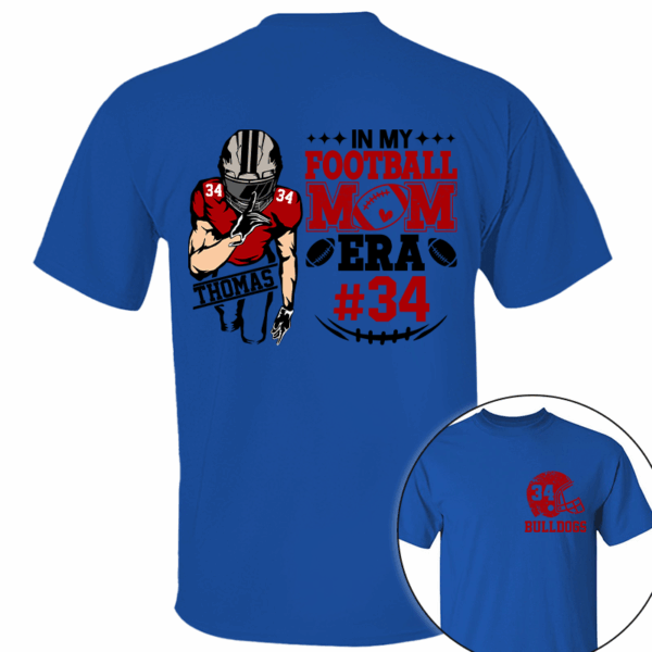 In My Football Mom Era Personalized Cheer Football Shirt - Image 10