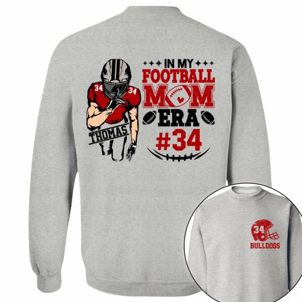 In My Football Mom Era Personalized Cheer Football Shirt - Image 3
