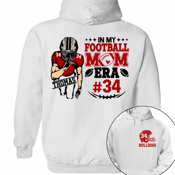 In My Football Mom Era Personalized Cheer Football Shirt - Image 7