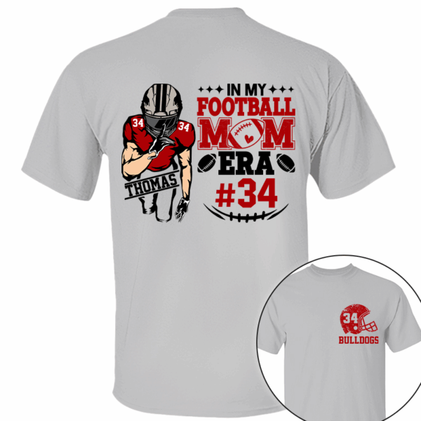In My Football Mom Era Personalized Cheer Football Shirt - Image 12