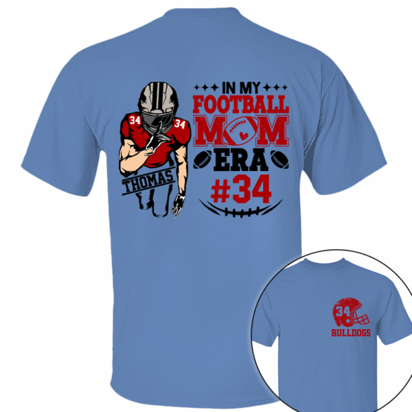 In My Football Mom Era Personalized Cheer Football Shirt - Image 9