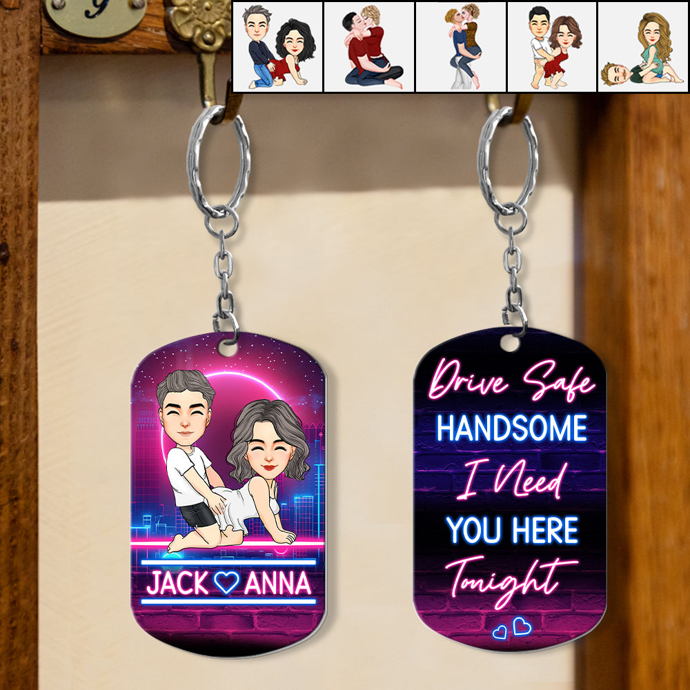 It Started With A Message Romantic Couples - Personalized Keychain Anniversary Gift For Couples