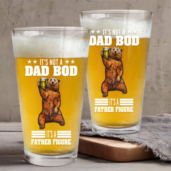 It's Not A Dad Bob, It's A Father Figure, Fathers Day Gift, Personalized 16oz Pint Beer Glass - Image 4