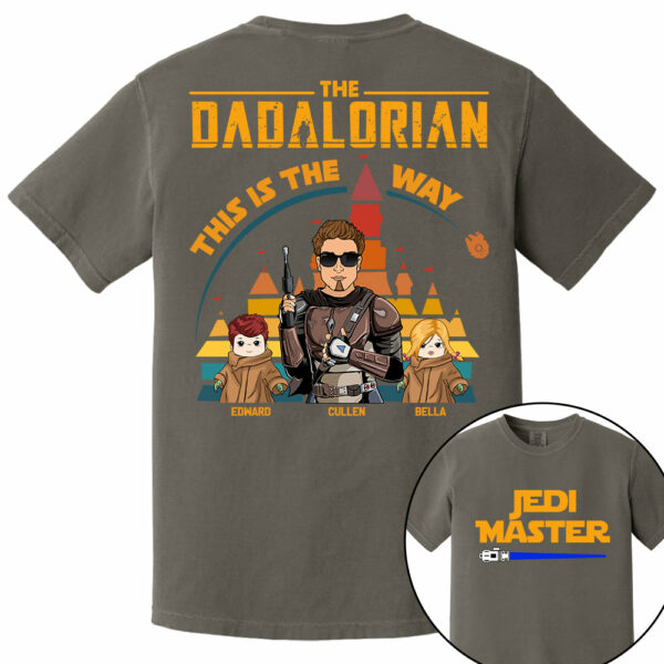 Jedi Master - The Dadalorian This Is The Way - Personalized Back Print Shirt For Dad - Image 11