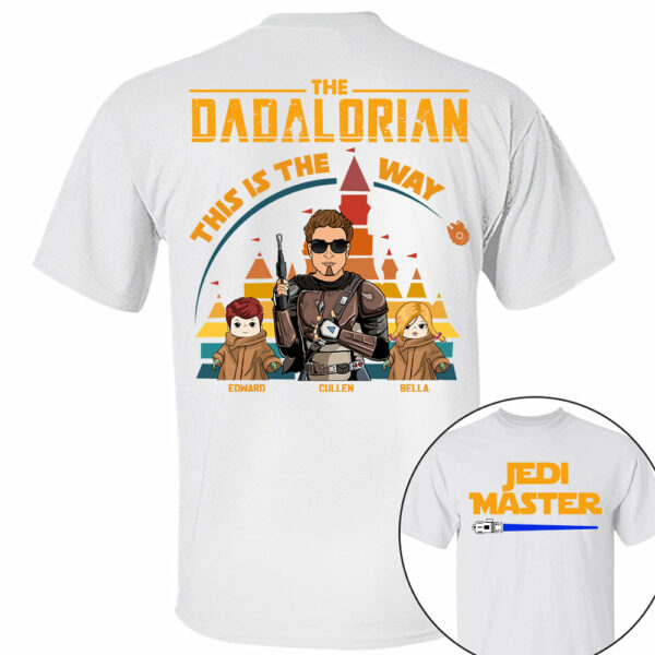 Jedi Master - The Dadalorian This Is The Way - Personalized Back Print Shirt For Dad - Image 6