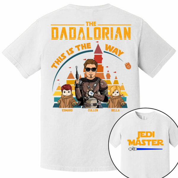 Jedi Master - The Dadalorian This Is The Way - Personalized Back Print Shirt For Dad - Image 14