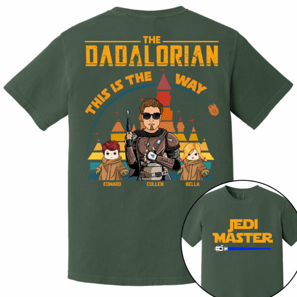 Jedi Master - The Dadalorian This Is The Way - Personalized Back Print Shirt For Dad - Image 8