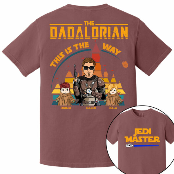 Jedi Master - The Dadalorian This Is The Way - Personalized Back Print Shirt For Dad - Image 15