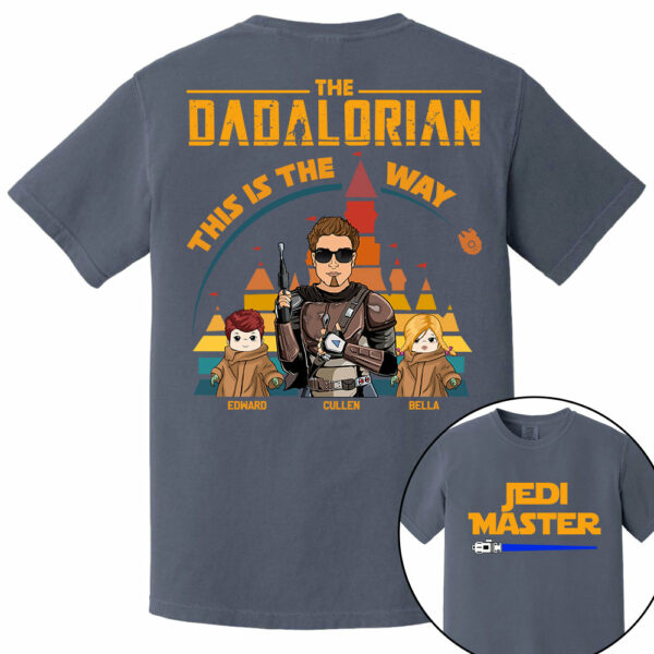 Jedi Master - The Dadalorian This Is The Way - Personalized Back Print Shirt For Dad - Image 13