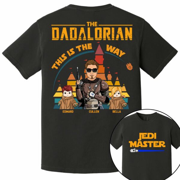 Jedi Master - The Dadalorian This Is The Way - Personalized Back Print Shirt For Dad - Image 12