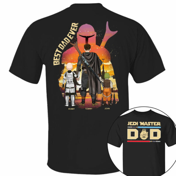 Jedi Master Dad - Personalized Shirt For Dad - Image 3