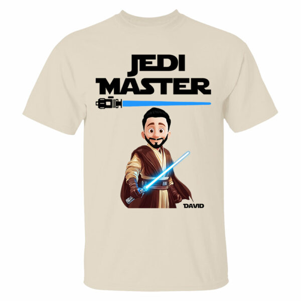 Jedi Master Young Padawan - Personalized Matching Shirts For Dad and Children - Image 4