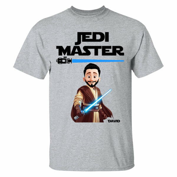 Jedi Master Young Padawan - Personalized Matching Shirts For Dad and Children - Image 3
