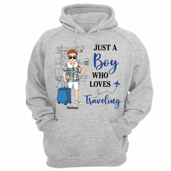 Just A Boy Who Loves Traveling - Custom Shirt For Traveling Girl NA04 - Image 12