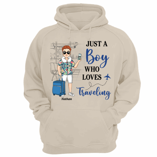 Just A Boy Who Loves Traveling - Custom Shirt For Traveling Girl NA04 - Image 11