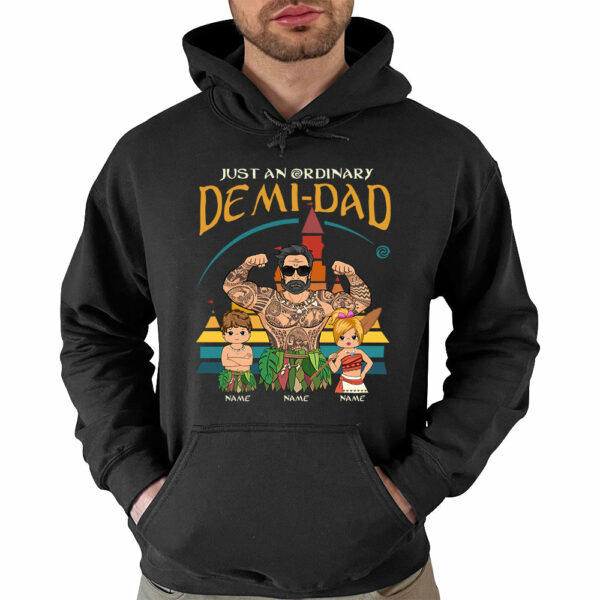 Just An Ordinary Demi Dad - Personalized Shirt Custom With Kids Gift For Dad - Image 4