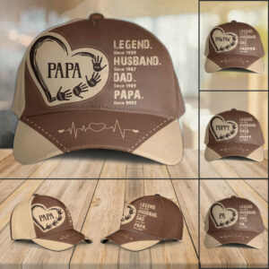 Legend, Husband, Dad And Papa Since - Personalized Classic Cap