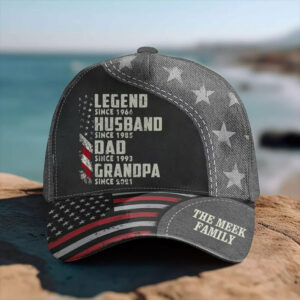 Legend Husband Dad Grandpa Since, Personalized Classic Cap, Gift For Father's Day T1807