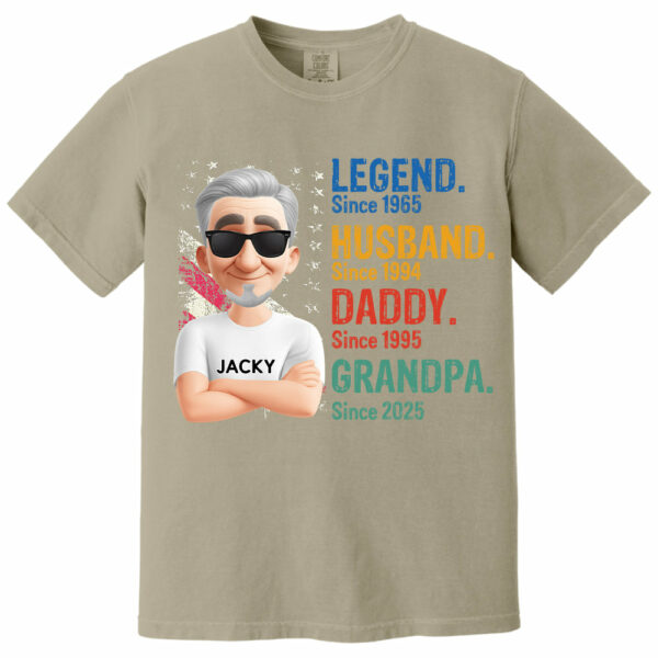 Legend Husband Daddy Granpa - Personalized Coolest Shirt For Dad Grandpa NA04 - Image 12