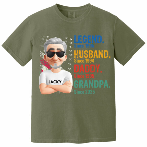 Legend Husband Daddy Granpa - Personalized Coolest Shirt For Dad Grandpa NA04 - Image 13