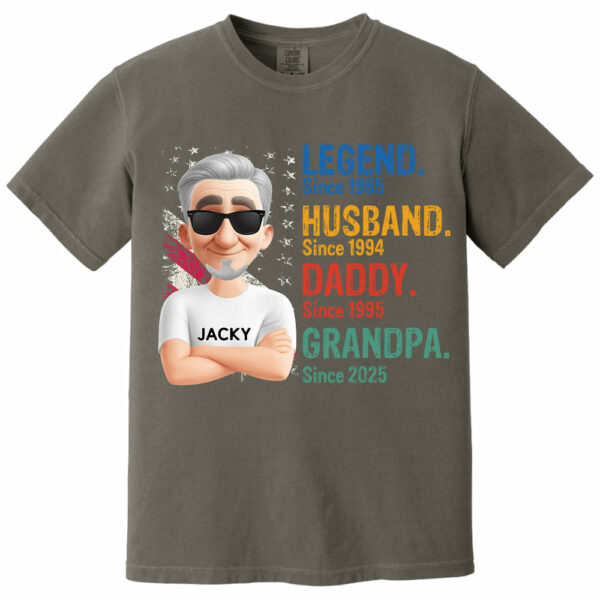Legend Husband Daddy Granpa - Personalized Coolest Shirt For Dad Grandpa NA04 - Image 11