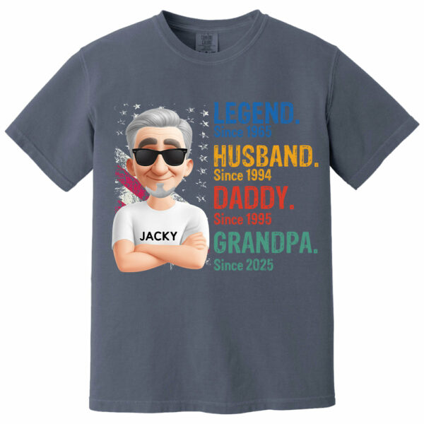 Legend Husband Daddy Granpa - Personalized Coolest Shirt For Dad Grandpa NA04 - Image 9