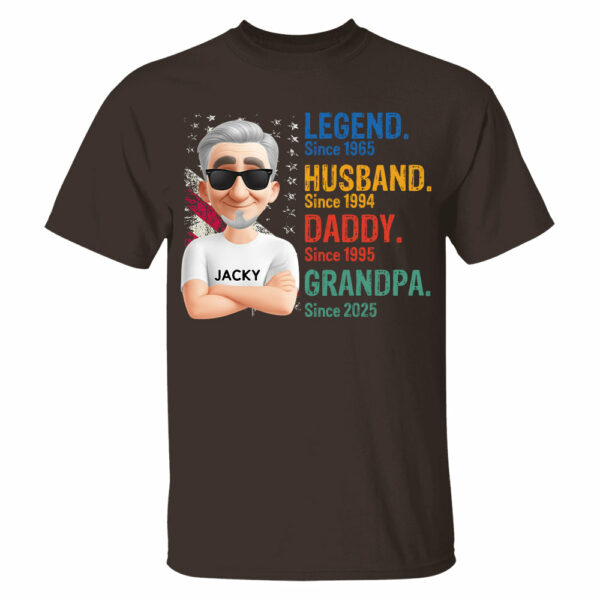 Legend Husband Daddy Granpa - Personalized Coolest Shirt For Dad Grandpa NA04 - Image 6