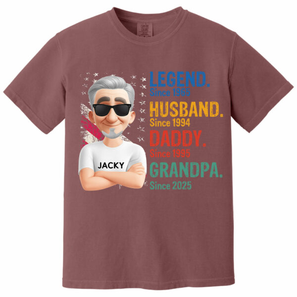 Legend Husband Daddy Granpa - Personalized Coolest Shirt For Dad Grandpa NA04 - Image 8