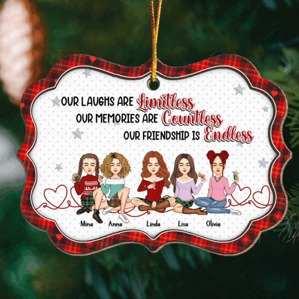 Let The Good Times Roll - Bestie Personalized Custom Ornament - Christmas Gift For Best Friends, BFF, Sisters - Image 4