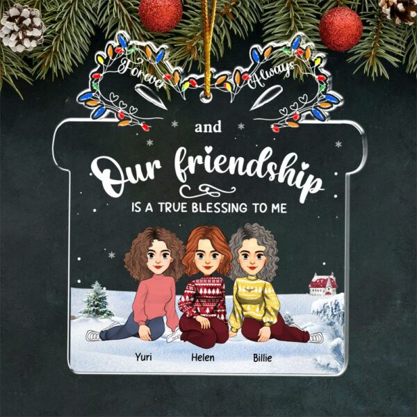 Let The Good Times Roll - Bestie Personalized Custom Ornament - Christmas Gift For Best Friends, BFF, Sisters Vr2 - Image 3