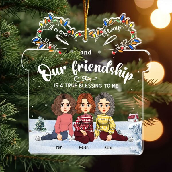 Let The Good Times Roll - Bestie Personalized Custom Ornament - Christmas Gift For Best Friends, BFF, Sisters Vr2