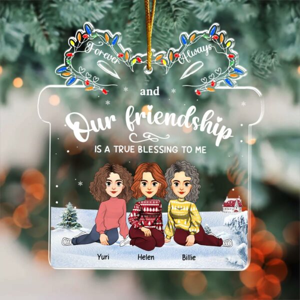 Let The Good Times Roll - Bestie Personalized Custom Ornament - Christmas Gift For Best Friends, BFF, Sisters Vr2 - Image 2