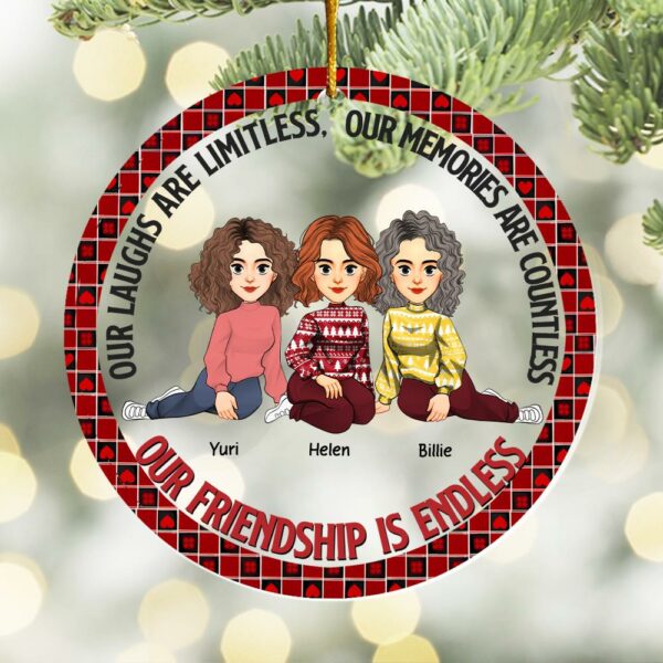 Let The Good Times Roll - Bestie Personalized Custom Ornament - Christmas Gift For Best Friends, BFF, Sisters Vr6 - Image 3