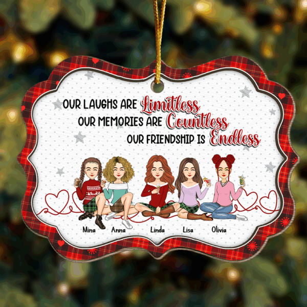 Let The Good Times Roll - Bestie Personalized Custom Ornament - Christmas Gift For Best Friends, BFF, Sisters - Image 3