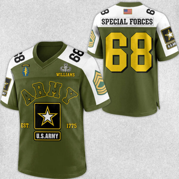 Limited Football Jersey Custom For US Military Veteran Dad Grandpa H2511