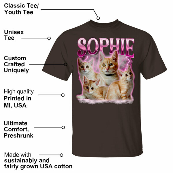 Live Preview Custom Your Pets Tee, Retro Vintage Portrait Bootleg Shirt - Image 15